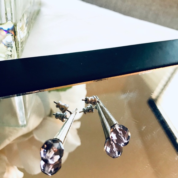 GIOVANNA CHANTAL Jazzy Tear Drop Earrings - Purple - Picture 2 of 8